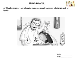 Vista previa - Hojas de trabajo - El Bateig – Quadernet de Religió - página 1