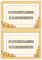 Vorschau - Stationenlernen - Flächeneinheiten Stationentraining - Seite 2