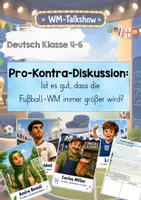 Vorschau - Arbeitsblätter - Fußball/ WM: Pro-Kontra-Diskussion als Talkshow - Deckblatt