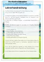 Vorschau - Arbeitsblätter - Fußball/ WM: Pro-Kontra-Diskussion als Talkshow - Seite 1