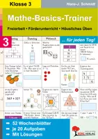 Vorschau - Arbeitsblätter - Mathe-Basics-Trainer Klasse 3 | Grundlagentraining für jeden Tag | 52 Wochenblätter mit 20 Aufgaben | mit Lösungen - Deckblatt