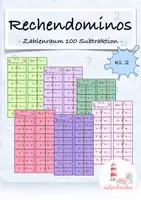 Vorschau - Stationenlernen - ZR 100 Subtraktion Spiel Rechendominos - Deckblatt