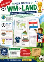 Vorschau - Arbeitsblätter - Kostenloses Fußball-WM-Projektheft Grundschule: Mein eigenes WM-Land – Kreatives Material Klasse 2–4 | 2026 - Deckblatt