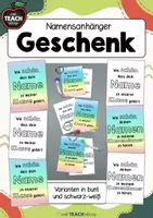 Vorschau - Mal- und Bastelvorlagen - Geschenkidee - Namensschild / -anhänger - Deckblatt