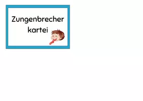 Vorschau - Spiele - Zungenbrecher-Kartei ABC (Buchstabenfest, Freiarbeit...) - Seite 1