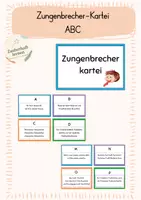 Vorschau - Spiele - Zungenbrecher-Kartei ABC (Buchstabenfest, Freiarbeit...) - Deckblatt