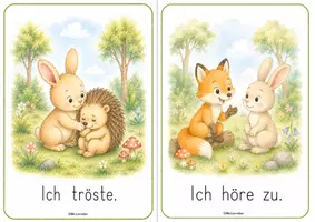 Vorschau - Arbeitsblätter - Gesprächskarten, Geschichte und Ausmalbilder für Kindergarten und Vorschule | Sozialkompetenz fördern | Friedenserziehung - Materialpaket - Seite 2