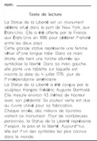 Aperçu - Feuilles d'exercices - La Statue de la LibertéCompréhension de Lecture - Page 1