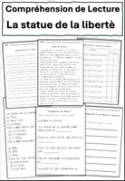 Aperçu - Feuilles d'exercices - La Statue de la LibertéCompréhension de Lecture - Page de couverture