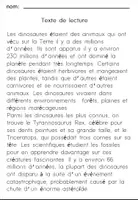 Aperçu - Feuilles d'exercices - Les dinosauresCompréhension de Lecture - Page 1