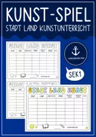 Vorschau - Spiele - Stadt, Land, Kunst: Spiel für den Kunstunterricht: Schuljahresende & Vertretungstunden - Deckblatt