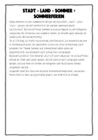 Vorschau - Arbeitsblätter - Stadt Land Sommer & Sommerferien Deutsch Sek I - Seite 1