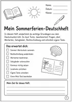 Vorschau - Stationenlernen - Sommerferien Deutschheft | Klasse 5/6 - Seite 1