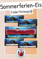 Vorschau - Mal- und Bastelvorlagen - Sommerferien - Wassereis Feriengruß - Otter Klasse - Deckblatt