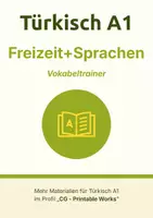 Vorschau - Spiele - Türkisch A1 – Vokabeln lernen: Vokabelkarten Freizeit und Sprachen (auch Deutsch A1 DaZ/DaF) - Deckblatt
