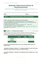 Vorschau - Arbeitsblätter - Bedingte Wahrscheinlichkeit & Hypothesentests Stochastik 8. Klasse AHS mit Lösungen - Seite 1