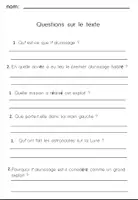 Aperçu - Feuilles d'exercices - l'alunissageCompréhension de Lecture - Page 2