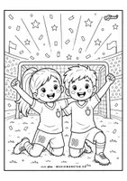 Vorschau - Stundenentwürfe - FUßBALL WELTMEISTERSCHAFT - AUSMALBILDER GRUNDSCHULE - qlixu - Seite 3