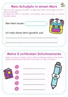 Vorschau - Arbeitsblätter - Mein Schuljahr – Rückblickheft - Seite 1