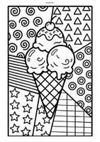 Vorschau - Mal- und Bastelvorlagen - Sommer: Eis Pop Art Ausmalbilder (Kunst/Vertretung) - Seite 2