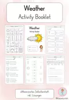 Vorschau - Stationenlernen - Weather Activity Booklet I Englisch Grundschule I Selbstlernheft zu Weather Words - Deckblatt