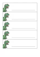 Vorschau - Mal- und Bastelvorlagen - SCHILDER - Namensschilder Dino - Seite 2