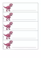 Vorschau - Mal- und Bastelvorlagen - SCHILDER - Namensschilder Dino - Seite 3