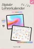 Vorschau - Lehrpläne/Lehrermaterial - Digitaler Lehrerplaner 26/27 Konfetti - Deckblatt