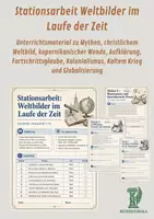 Vorschau - Stationenlernen - Stationsarbeit Weltbilder im Laufe der Zeit - Deckblatt