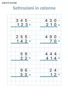 anteprima - Esercizi - Esercitazione Matematica addizioni e sottrazioni in colonna - Pagina 2