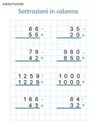 anteprima - Esercizi - Esercitazione Matematica addizioni e sottrazioni in colonna - Pagina 3