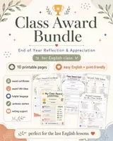 Vorschau - Arbeitsblätter - Class Award Bundle – End of School Year Wertschätzung & Reflexion für den Englischunterricht zum Schuljahresende - Deckblatt