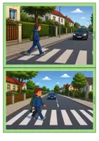 Vorschau - Stundenentwürfe - Straßenverkehr - Verhalten im Straßenverkehr (3-fach differenzierte Arbeitsblätter mit Stundenentwurf und Tafelmaterial) - Seite 1