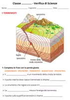 anteprima - Compiti in classe/Test - Verifica Scienze- Terremoti, Vulcani e idrosfera - Pagina di copertina