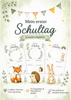 Vorschau - Anderer Materialtyp - Mein erster Schultag – Erinnerungsblatt zur Einschulung - Deckblatt