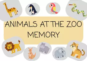 Vorschau - Mal- und Bastelvorlagen - at the zoo - Deckblatt