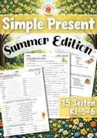 Vorschau - Arbeitsblätter - Simple Present | Englisch - Summer Edition (Klasse 5-6) - Deckblatt