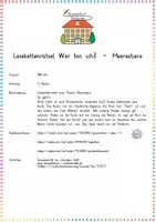 Vorschau - Spiele - Meerestiere & Ozean: Lesekettenrätsel "Wer bin ich?" (Klassenspiel) - Sachunterricht - Kl. 3/4 - Seite 1