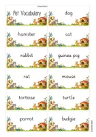 Vorschau - Arbeitsblätter - Vocabulary Cards | Englisch Vokabelkarten | Vokabeln üben - Pets (Klasse 3-4) - Seite 2