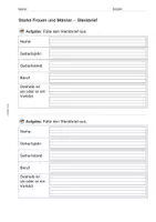 Vorschau - Arbeitsblätter - Lesetext und Steckbrief: Starke Frauen und Männer - Seite 2