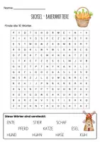 Vorschau - Arbeitsblätter - Suchsel - Bauernhoftiere (inkl. Lösungen) - Deckblatt