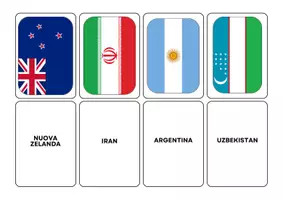 anteprima - Flashcard - MEMORI/FLASHCARD PAESI MONDIALI 2026 - Pagina 1