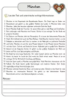 Vorschau - Arbeitsblätter - München Lesetext einfach verständlich mit Aufgaben + Lösungen und Wortspeicher Leseverstehen - Seite 3