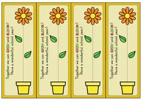 Vorschau - Mal- und Bastelvorlagen - Blume als Willkommensgeschenk zum Schulstart (Englisch) | Kreativer Willkommensgruß für den ersten Schultag - Seite 2