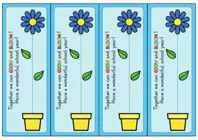 Vorschau - Mal- und Bastelvorlagen - Blume als Willkommensgeschenk zum Schulstart (Englisch) | Kreativer Willkommensgruß für den ersten Schultag - Seite 3