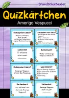 Vorschau - Quiz - Amerigo Vespucci – 24 Quizkarten | Entdecker, Weltgeschichte & Geografie - Deckblatt