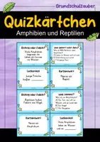 Vorschau - Arbeitsblätter - Amphibien und Reptilien – Materialpaket | Wissenskartei, Lückentext & Quizkarten - Seite 1