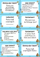 Vorschau - Quiz - Apostel Paulus – 24 Quizkarten | Quiz | Religion, Christentum & Bibel - Seite 1