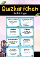 Vorschau - Arbeitsblätter - Archäologie – Materialpaket | Wissenskartei, Lückentext & Quizkarten - Seite 1