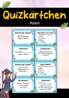 Vorschau - Quiz - Asien – 24 Quizkarten | Quiz | Geografie, Kontinente & Weltwissen - Deckblatt